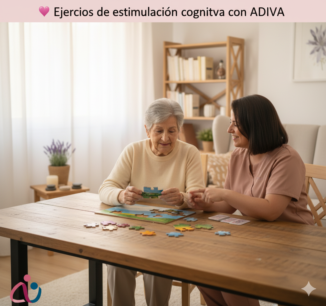 Estimulación cognitiva en ADIVA: ejercicios para mantener la mente activa